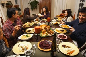 Family Having Thanksgiving Dinner