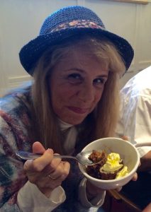 Sticky tacky toffee pudding with clotted cream. Mmm.